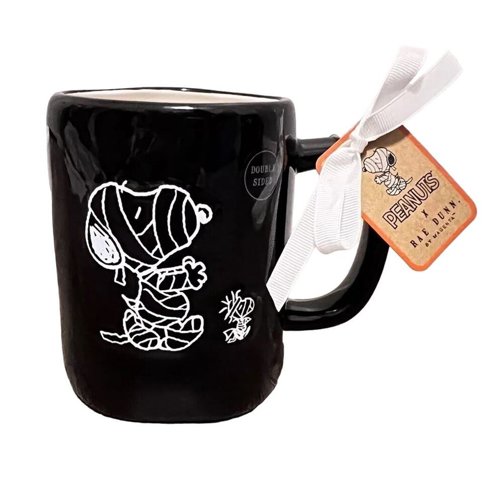 2024 Rae Dunn X Snoopy & Woodstock Mummies “Trick Or Treat” Double Sided Mug